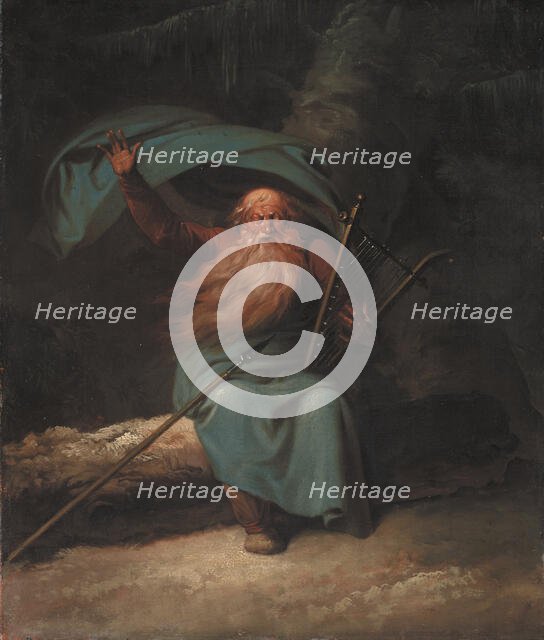 Ossian Singing His Swan Song, 1780-1782. Creator: Abildgaard, Nicolai Abraham (1743-1809).