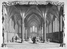 Interior view of Temple Church, City of London, 1750.                                                Artist: John Boydell