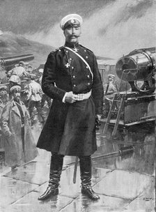 Anatoly Mikhaylovich Stossel, Russian general, Russo-Japanese War, 1904-5. Artist: Unknown