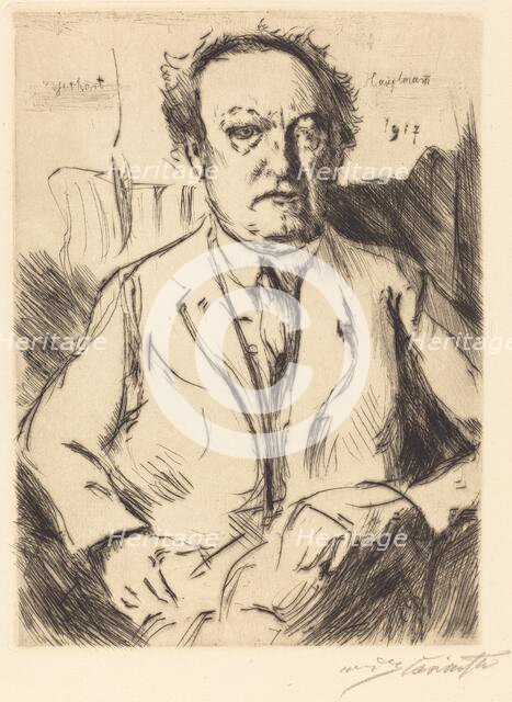 Gerhart Hauptmann, 1917. Creator: Lovis Corinth.