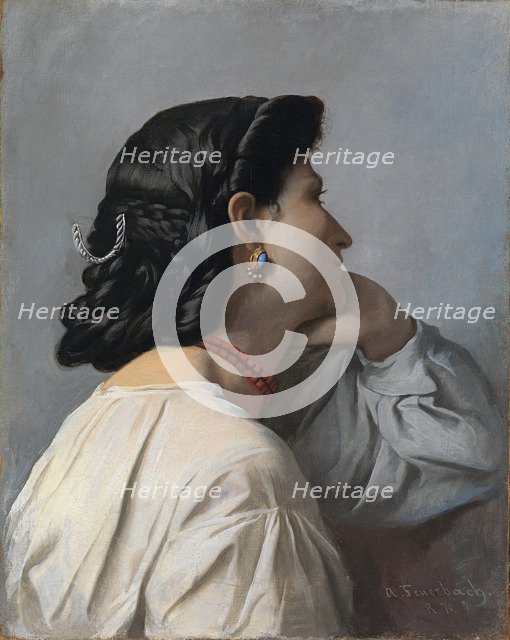 Iphigenia (Head study). Artist: Feuerbach, Anselm (1829-1880)