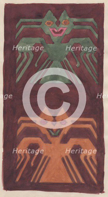 South American textile design, 1951. Creator: Shirley Markham.