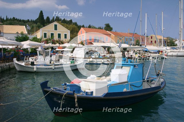 Fiskardo harbour, Kefalonia, Greece.