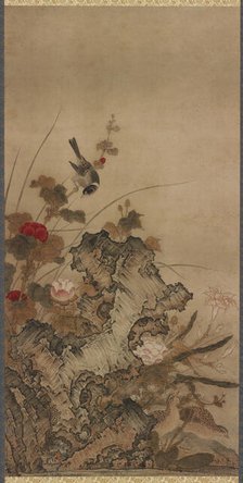 Birds and flowers, Edo period, 18th century. Creator: Unknown.