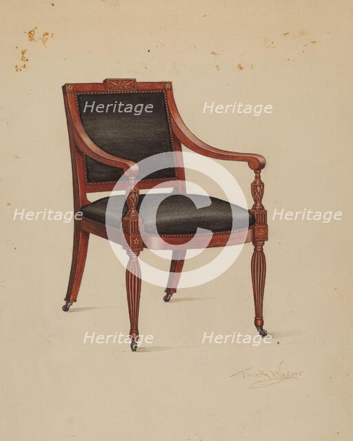 Armchair, 1936. Creator: Frank Wenger.