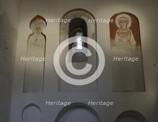 Frescoes, Cristo de la Luz Shrine, Toledo, Castile-La Mancha, Spain, 2022.  Creator: LTL.
