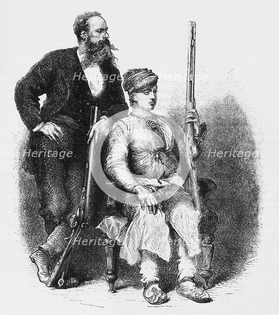 'The Maharajah of Oodeypore and the British Resident', c1891. Creator: James Grant.