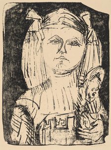Young Girl with Doll, 1916. Creator: Ernst Kirchner.