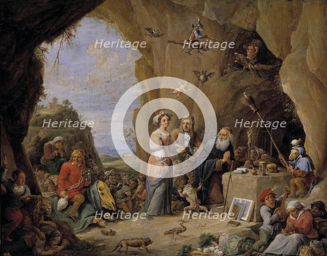 The Temptation of Saint Anthony, Mid of 17th cen.. Artist: Teniers, David, the Younger (1610-1690)