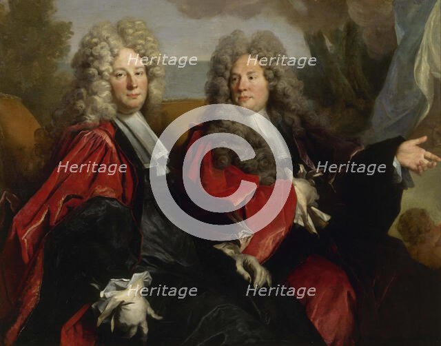 Portrait de deux échevins en fonction en 1702 : Hugues Desnotz, à droite, et un inconnu..., 1702. Creator: Nicolas de Largilliere.