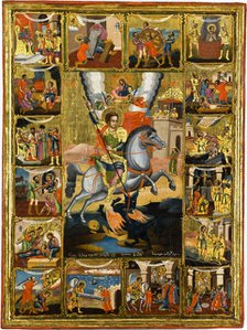 Saint George with scenes from his life, 1806.