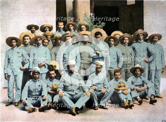 Spanish-Philippine War, Spanish soldiers surviving from the siege of Baler, Luzon Island, who res…