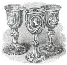 The Banquet in the Guildhall at York - Cups used by the Lord Mayor..., 1850. Creator: Unknown.