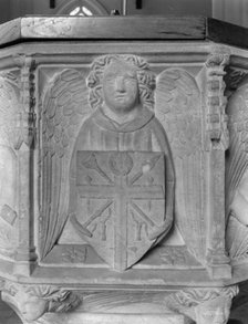 Carving from St Bartholomew's church, Orford, Suffolk,1960. Artist: Laurence Goldman