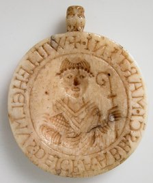 Seal Matrix with Abbot William of Gross St. Martin and Saint Martin, French, before 1152. Creator: Unknown.