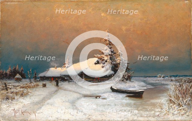 Winter Sunset, 1887. Artist: Klever, Juli Julievich (Julius), von (1850-1924)