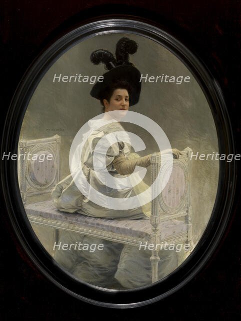 Woman in White, c1880s. Creator: Jan Van Beers.