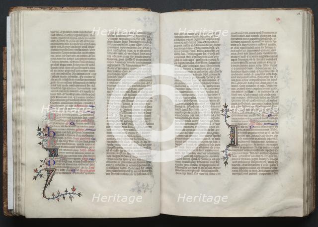 The Gotha Missal: Fol. 35v, Text, c. 1375. Creator: Master of the Boqueteaux (French); Workshop, and.