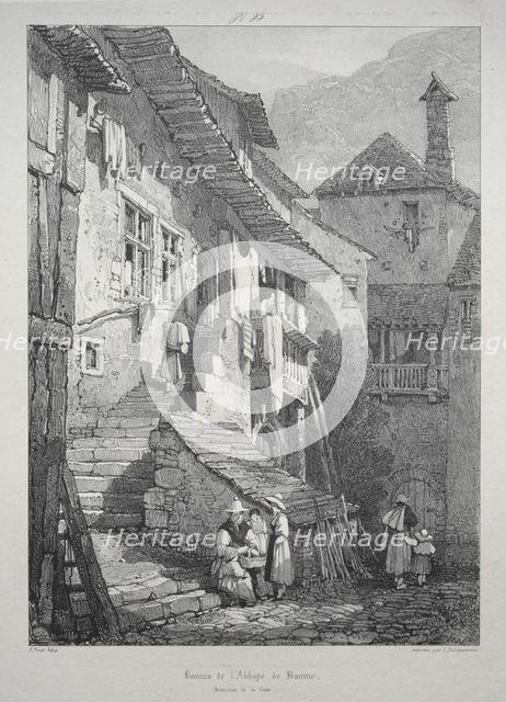 Ruins of the Abbey of Baume. Interior of the Court. Creator: Samuel Prout (British, 1783-1852).