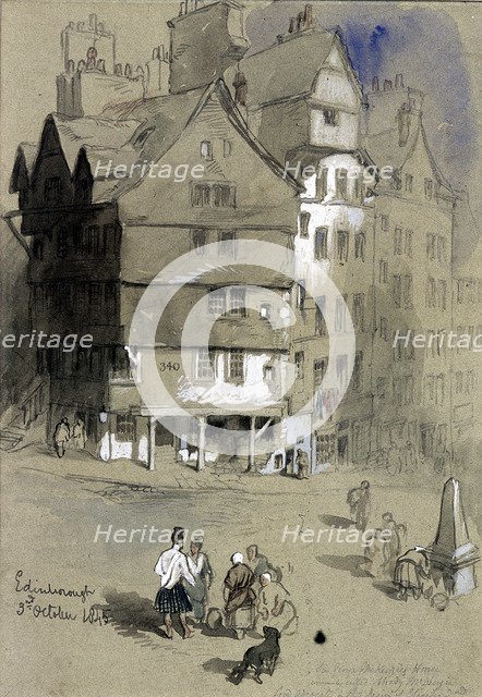 Sir George McKenzie's house, Edinburgh, Scotland, 1845. Artist: Sir John Gilbert