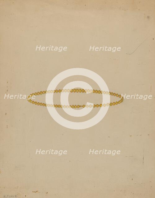 Necklace, c. 1937. Creator: Michael Fenga.