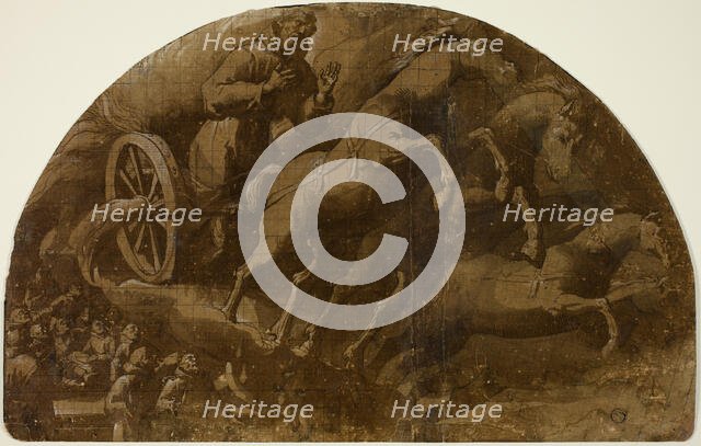 Study for the Vision of Saint Francis of Assisi Taken to Heaven in a Fiery Chariot, 1600/02. Creator: Jacopo Ligozzi.