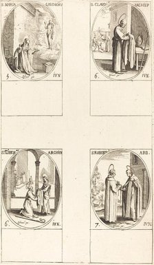 St. Maria Gaudioru; St. Claudius; St. Norbert; St. Robert. Creator: Jacques Callot.