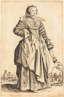 Noble Woman with Large Collar, c. 1620/1623. Creator: Jacques Callot.