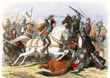 Thumbnail image of Battle of Bosworth Field, 22 August 1485 (1864).  Artist: James William Edmund Doyle