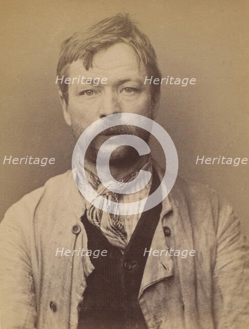 Thiebaut. Eugène. 35 (ou 36) ans, né à Château-Salin (Menthe & Moselle). Couvreur. Anarchi..., 1894. Creator: Alphonse Bertillon.