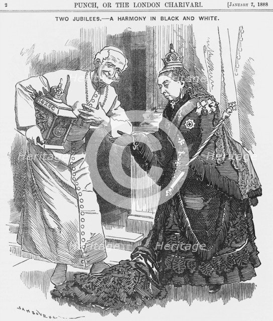 'Two Jubilees - a Harmony in Black and White', 1888. Artist: Unknown