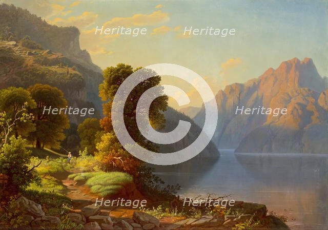 A View of a Lake in the Mountains (image 1 of 2), between c1856 and c1859. Creator: George Caleb Bingham.