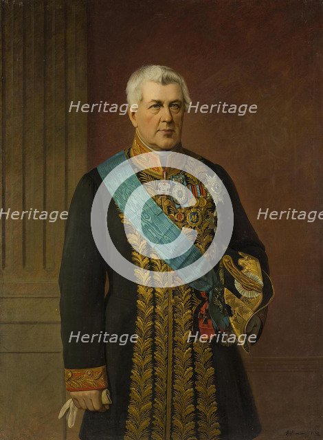 Portrait of Count Viktor Nikitich Panin (1801-1874), Minister of Justice, 1875.