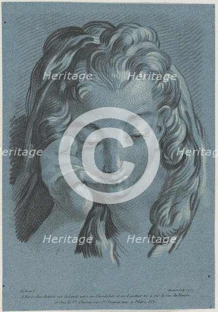 Head of a Woman, 1767. Creator: Louis Marin Bonnet.