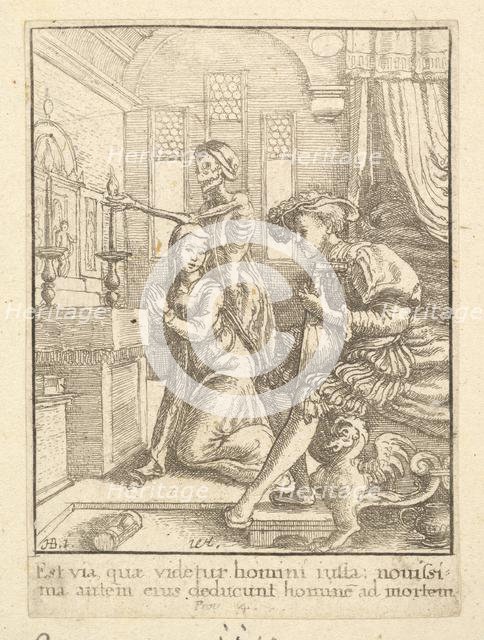 The Nun, from the Dance of Death, 1651. Creator: Wenceslaus Hollar.