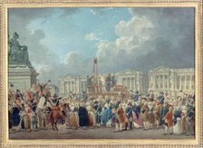 Capital execution, Place de la Revolution, c1793. Creator: Pierre-Antoine Demachy.