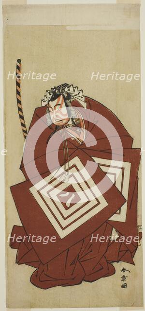 The Actor Ichikawa Yaozo II as Hachio-maru Aratora in the Play Chigo Sakura Jusan Kane...c. 1774. Creator: Shunsho.