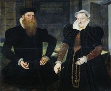 Portrait of Gillis Hooftman, Shipowner, and his Wife Margaretha van Nispen (Gilles van Eichelenberg, Creator: Martin de Vos.