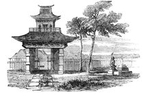 Temple at Hakodade, 1856.  Creator: Unknown.