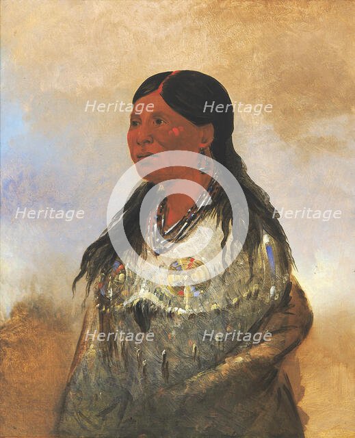 Hón-je-a-pút-o, Wife of Bear-catcher, 1832. Creator: George Catlin.