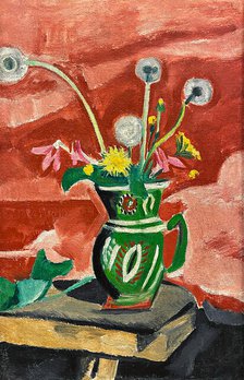 Jug with Flowers, 1911-1912. Creator: Rozanova, Olga Vladimirovna (1886-1918).