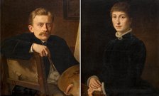 The Painter and Madame Hippolyte Van Soom, 1883. Creator: Eugene Siberdt.