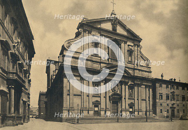 'Roma - Facade of the Church of the Gesu, by Giacomo della Porta', 1910. Artist: Unknown.