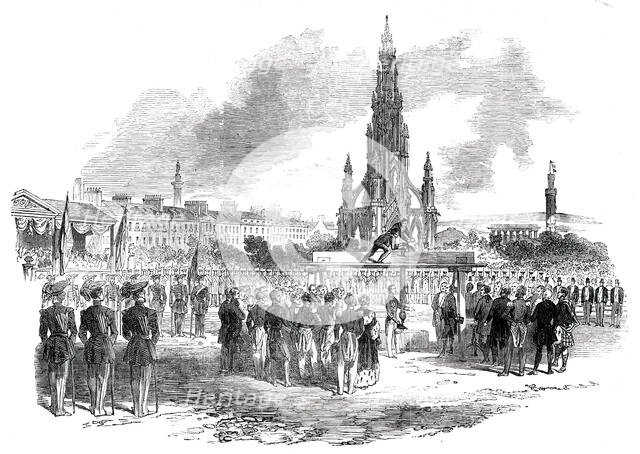 Prince Albert Laying the Foundation-Stone of the National Gallery..., 1850.  Creator: Unknown.