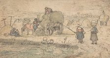 Peasants Loading Hay, ca. 1620s. Creator: Hendrick Avercamp;Avercamp, Hendrick.