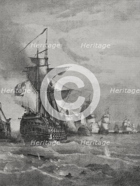 Battle of Trafalgar (October 21, 1805), 1898. Creator: Unknown.