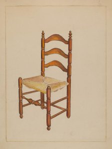 Straw Bottom Chair, c. 1936. Creator: George Nelson.