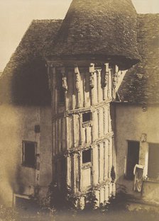 Wooden Staircase at Chartres, 1852. Creator: Henri Le Secq.