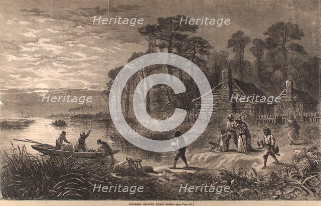 Negroes leaving their home, 1864-04-09. Creator: Unknown.