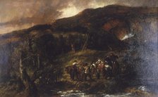 'Landscape with Hunting Party', (1893?). Artist: Sir John Gilbert